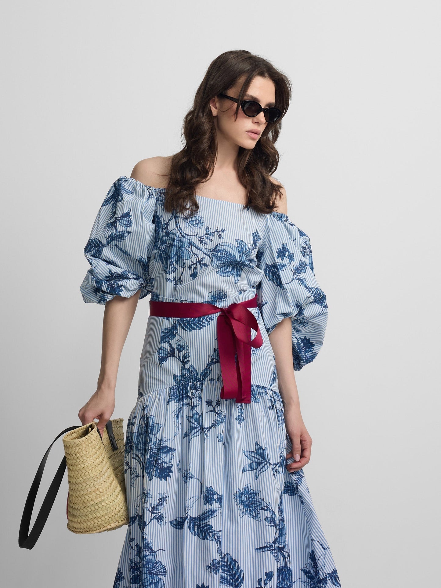 Toile Off-Shoulder Skirt Set