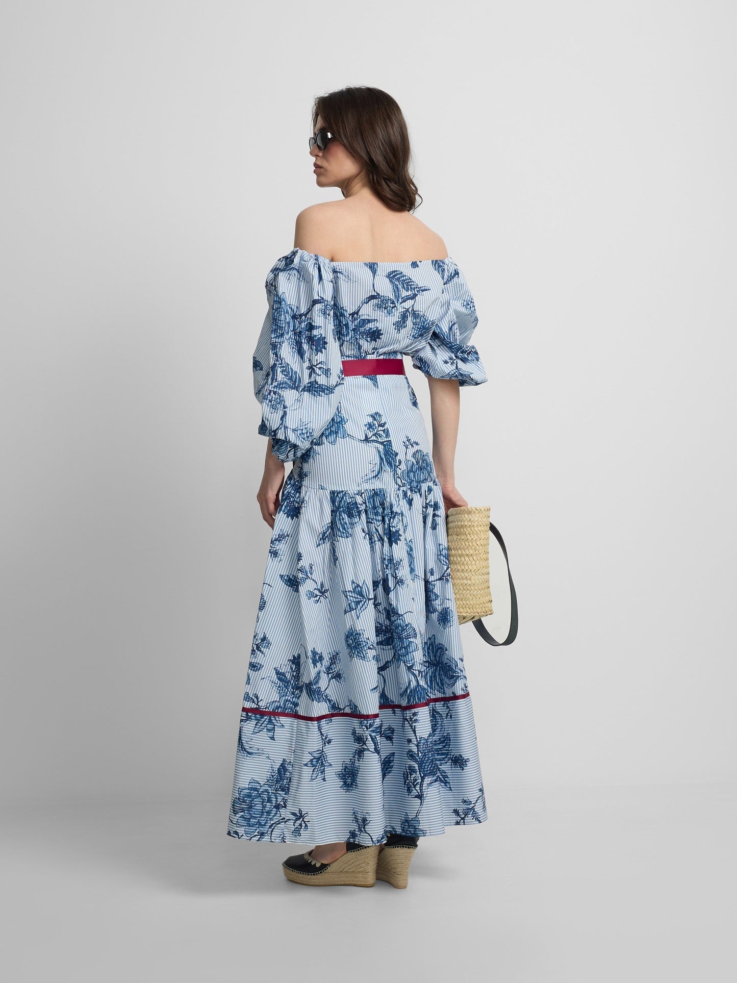 Toile Off-Shoulder Skirt Set